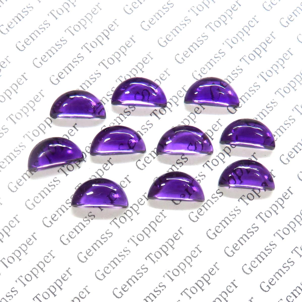 Amethyst 6x12 mm D Shape Cabochon